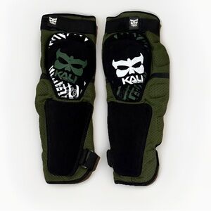 Kali Men’s Large Aazis Soft Knee/Shin Guards For Mountain Biking - Green/Black